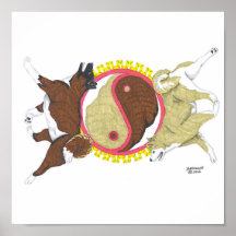 akita yin and yang 2 poster