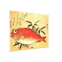 Akodai - Hiroshige's Colourful Japanese Fish Print Gallery Wrapped Canvas