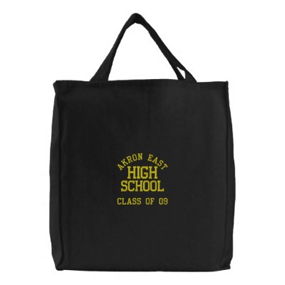 Akron East High School Embroidered Book Tote Bag by HighSchoolEmbroidery