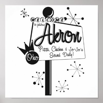 Akron - Pizza, Chicken and JoJo's Poster by RCCReRun