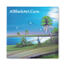 Al Black Art Magnet