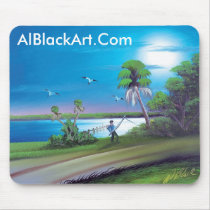 Al Black Art Mouse Pads