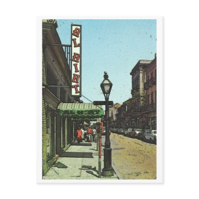 Al Hirts Jazz Club Post Cards by figstreetstudio