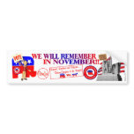 Alabama Anti ObamaCare We Will Remember Bumper Stickers
