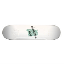 Alabama Boy on Child's Alabama Map Drawing Skate Decks