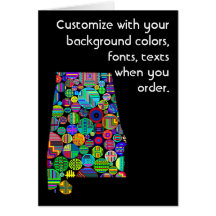 Alabama Customize colourful card as you like