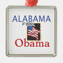 Alabama for Obama Election Christmas Ornaments