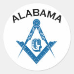 Alabama Freemason Round Stickers