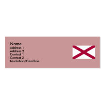 Alabama Map and State Flag Business Card
