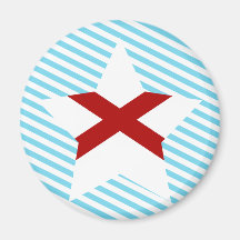 Alabama Star Fridge Magnets
