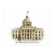 Alabama State Capital Building Montgomery Postcard