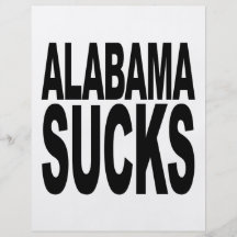 Alabama Sucks Personalized Flyer