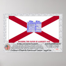 Alabama Ten Commandments flag Posters