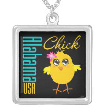 Alabama USA Chick Personalized Necklace