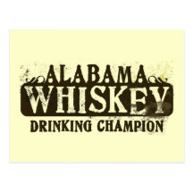 Alabama Whiskey Drinking Champion Postcard