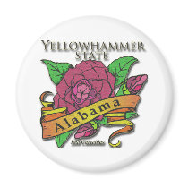 Alabama Yellowhammer State Camellias Magnets