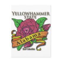 Alabama Yellowhammer State Camellias Postcard