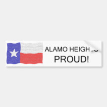Alamo Heights Proud Bumper Sticker