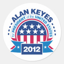 Alan Keyes for President 2012 Round Stickers