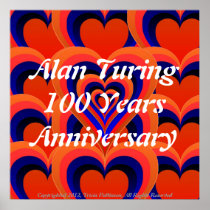Alan Turing Love Poster