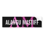 Alangu Mastiff Breed Monogram bumper stickers