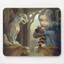 "Alannah and the Gargoyle" Mousepad