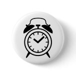 alarm clock icon pinback button