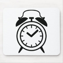 alarm clock icon mouse pad