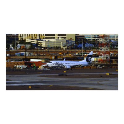 Alaska Airlines Photo Greeting Card by weaverp