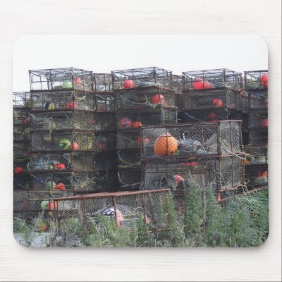 Alaska crab pots mousepad by EclecticZazzle
