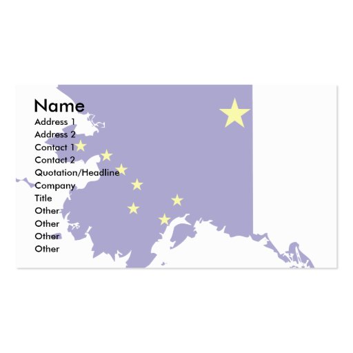 Alaska Flag Map Business Card