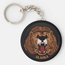 Alaska Grizzly Keychain