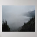 Alaska Mountains covered in Fog posters
