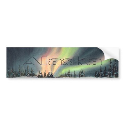 ALASKA NORTHERN LIGHTS by SHARON SHARPE Bumper Stickers by sharonsharpe
