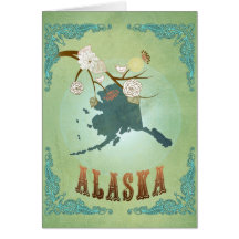 Alaska State Map – Green Cards