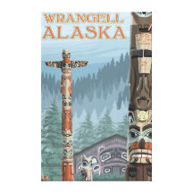 Alaska Totem Poles - Wrangell Alaska Canvas Print
