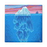 AlaskaIceberg Vintage Travel Poster Refrigerator Magnets