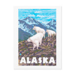 AlaskaMountain Goats Vintage Travel Poster Post Cards