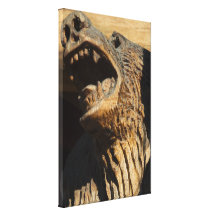 Alaskan Bear Carving - A Fine Art Print Gallery Wrapped Canvas