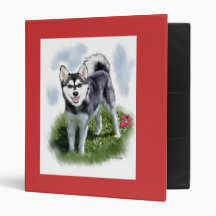Alaskan Klee Kai Art 3 Ring Binders