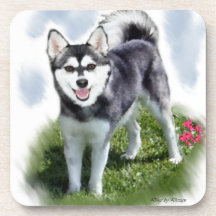 Alaskan Klee Kai Art Beverage Coaster