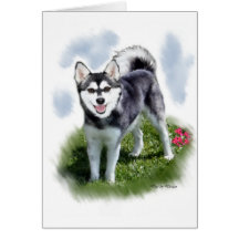 Alaskan Klee Kai Art Card