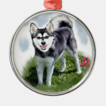Alaskan Klee Kai Art Ornament