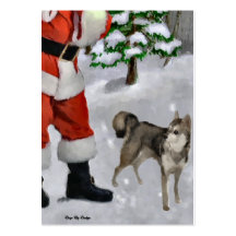Alaskan Klee Kai Christmas Gifts Name Tags Business Card Template