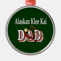 Alaskan Klee Kai Dog Dad Ornament
