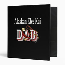 Alaskan Klee Kai Dog Dad Vinyl Binders