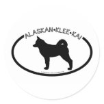 Alaskan Klee Kai Silhouette Black Sticker