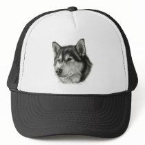 Alaskan Malamute Trucker Hats