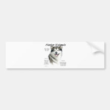 Alaskan Malamute History Design Bumper Sticker