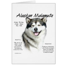 Alaskan Malamute History Design Cards